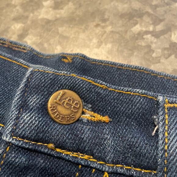 Vintage Lee Riders USA Bootcut Denim Jeans 28x30 (30x32) Western Leather Patch 1 - Picture 3 of 13